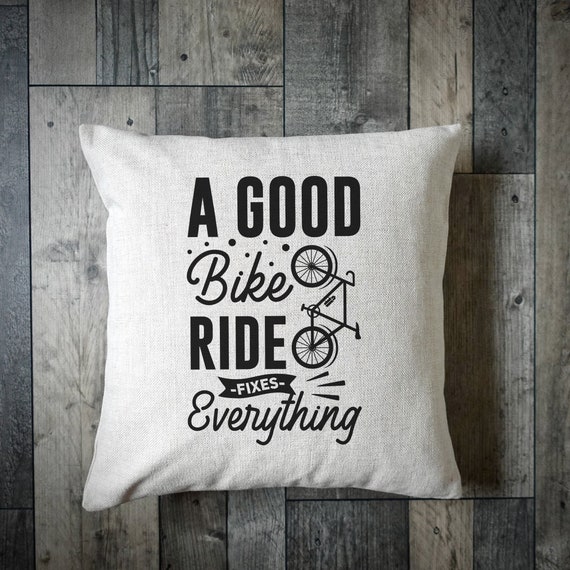 Buy A Good Bike Ride Fixes Everything Cushion MTB Cushion Cushion Cover Cycling Cushion Bike Cushion Father s Day Bike Gift Online in India Etsy