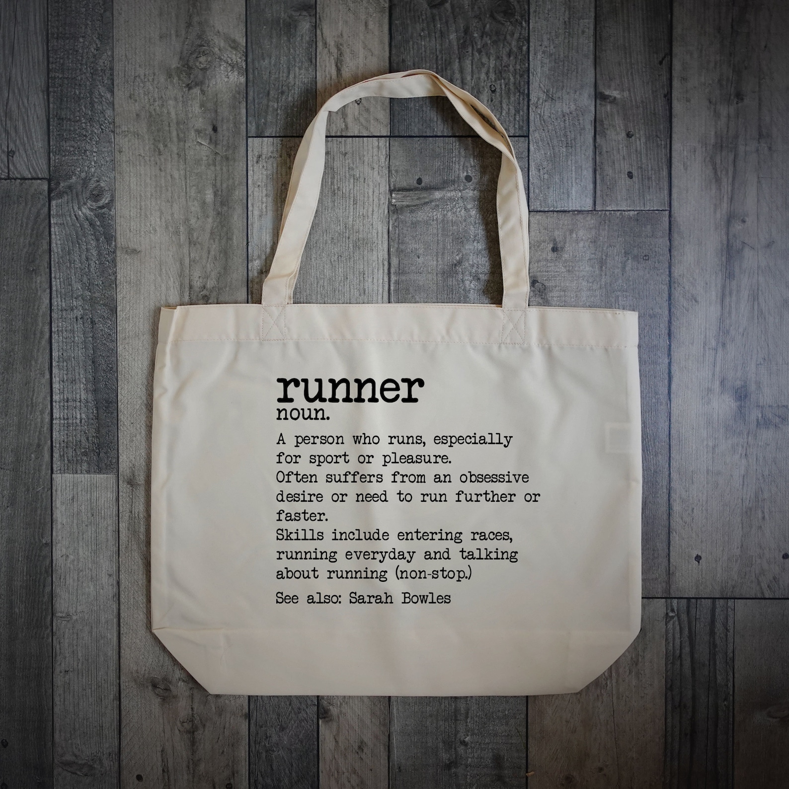 Personalised Runner Dictionary Definition Tote Bag Runners Etsy