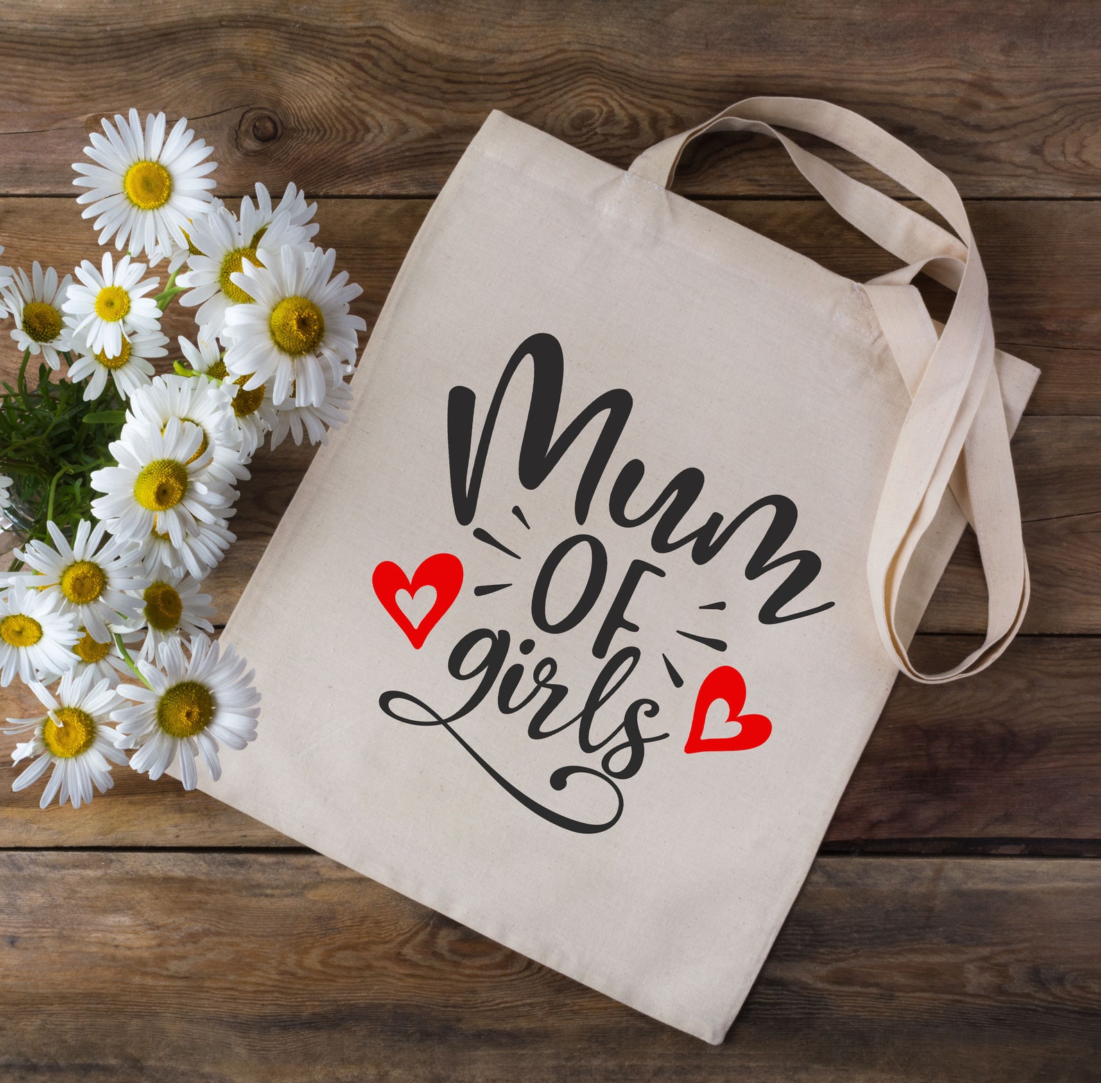 Mum of Girls Tote Bag Shopping Bags for Mum Shopping Bag Etsy