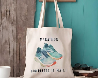 Completed it Mate Marathon Tote Bag | 2 Bag Options | Half Marathon | Ultra Marathon | Runners Gift