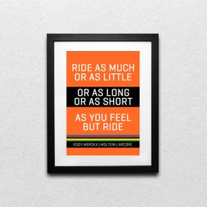 Eddy Merckx But Ride Race Edition Cycling Print Cycling Gift | Framed Cycling Print