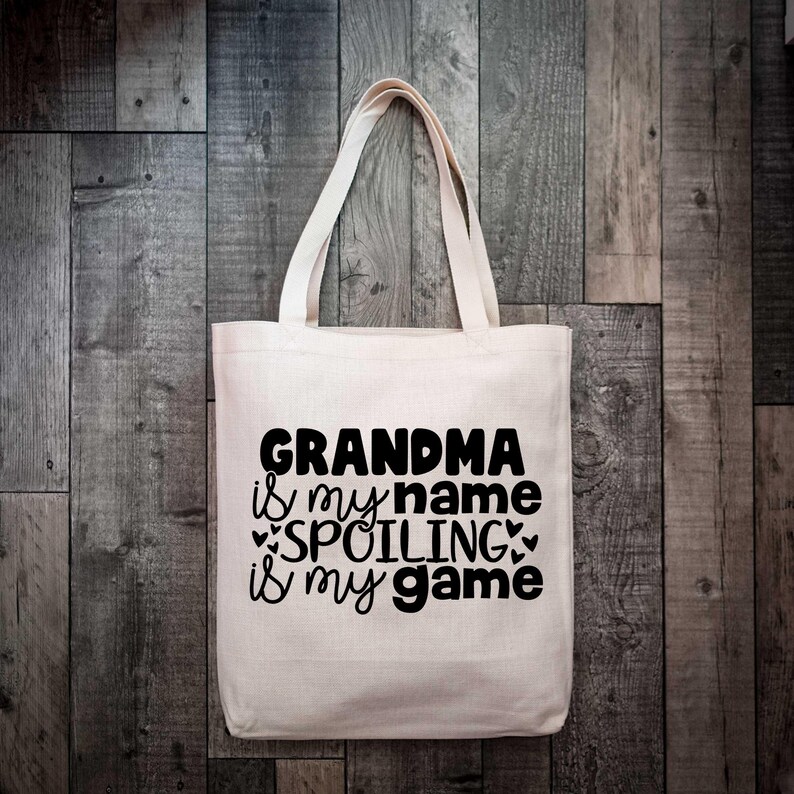 Grandma Is My Name Spoiling Is My Game Tote Bag - Grandma Gift - Grandma Tote Bag - Granny - Gran image 2