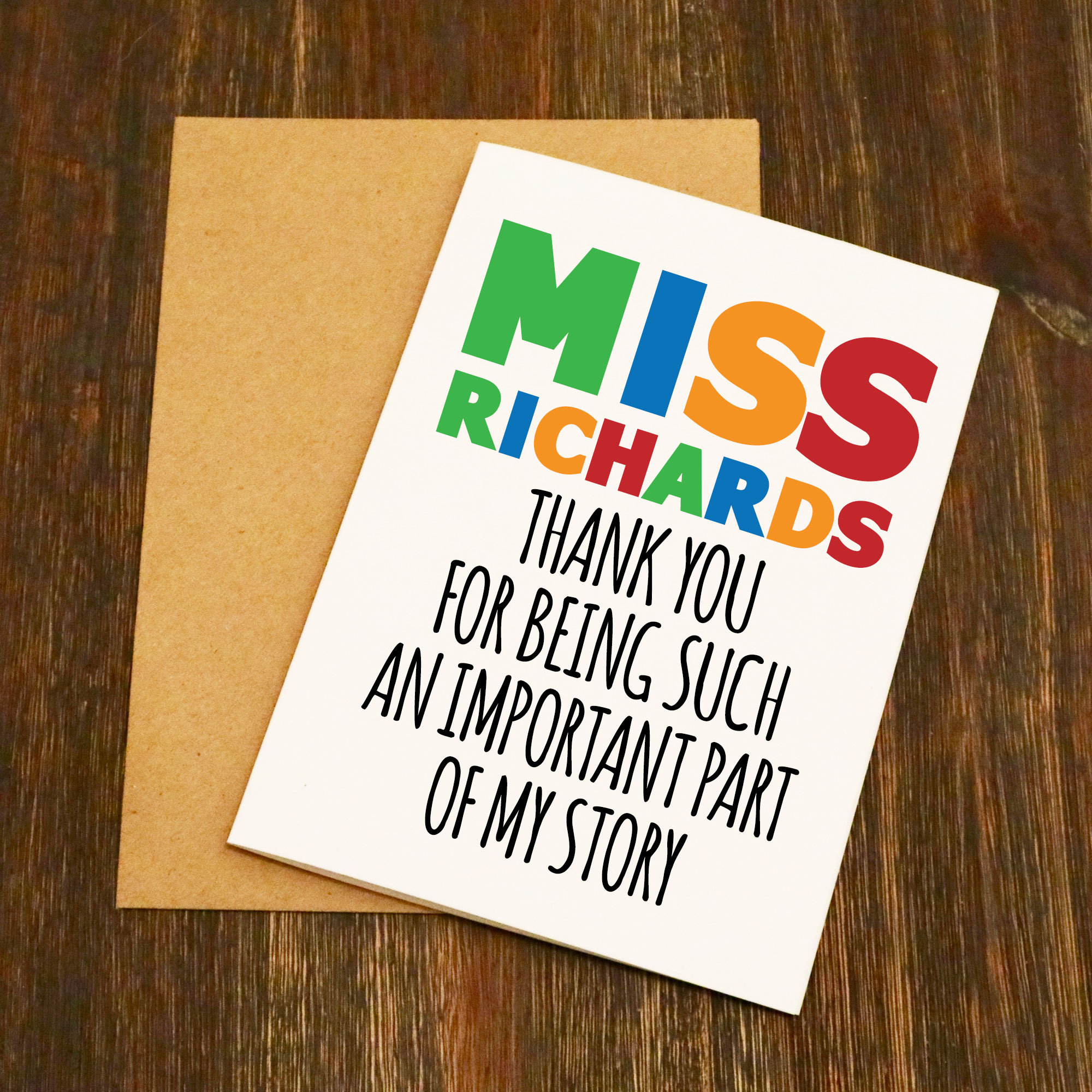 Thank You for Being an Important Part of My Story Etsy UK