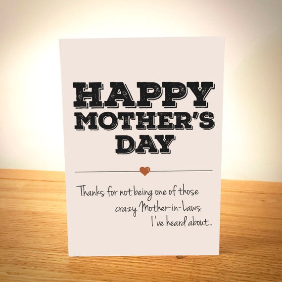 Happy Mother's Day Card Crazy Mother-in-law Funny - Etsy Happy Mother's Day Card Crazy Mother-in-law Funny - Etsy