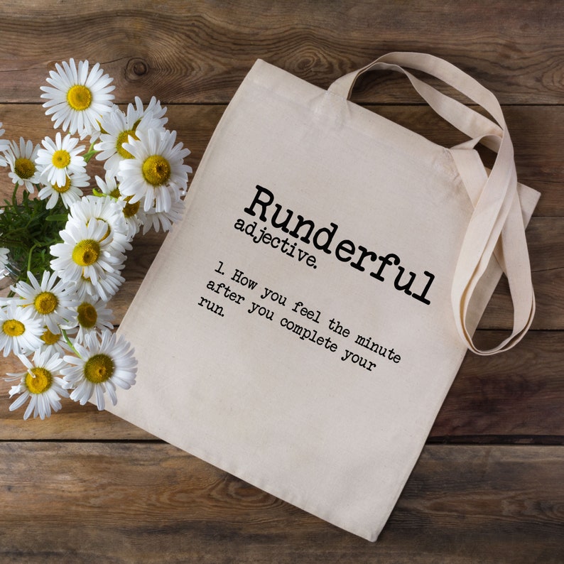 Runderful Dictionary Definition Tote Bag - Runners Gift - Running Tote Bag - Running Gift - Gifts For Runners - Run - Funny Running Gifts 