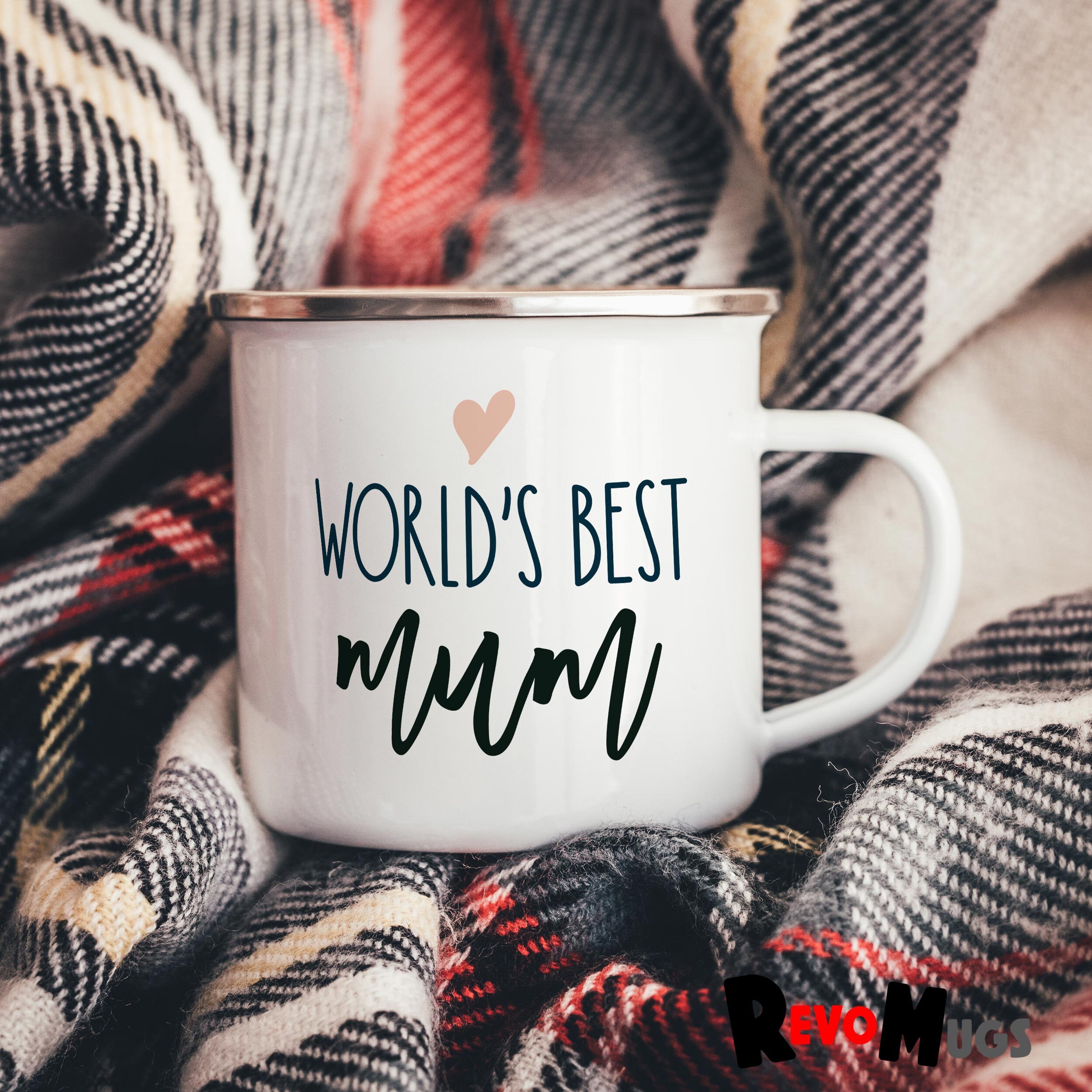 Taza Esmaltada Retro 'Mejor Mamá Del Mundo' - Regalo Divertido Para El Día De La Madre O Camping
