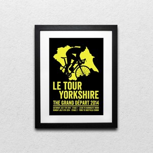 Le Tour Yorkshire Cycling Print - Tour De France 2014 Print - Tour De Yorkshire Cycling Print