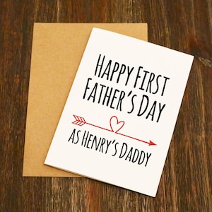 Happy 1st Vaderdag - Vaderdag kaart - ontworpen en afgedrukt in Yorkshire - Free Post