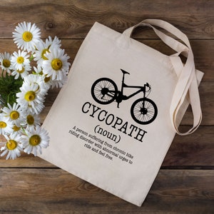 Cycopath Dictionary Cycling Tote Bag - Shopping Bag - Cycling Gift - Cycling Bag - Gift For Cyclists