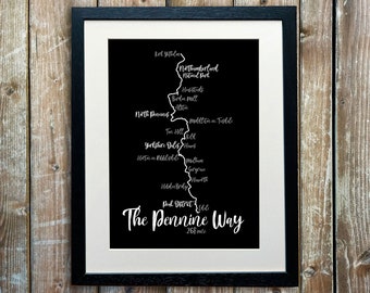 The Pennine Way Print - National Trail - Available Print Only or Frames - Long Distance Path - Hiking Print