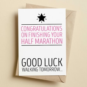 Gefeliciteerd met het voltooien van je kaart voor halve marathonlopers | Kaart halve marathon | Hardloopkaart halve marathon