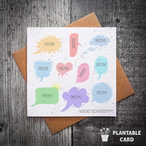 Carte de fête des mères à planter pour maman, maman, maman | carte personnalisée pour la fête des mères | pour la fête des mères | Cartes amusantes