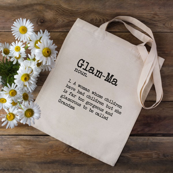 Glam-Ma Dictionary Definition Grandma Tote Bag - Grandma Gift