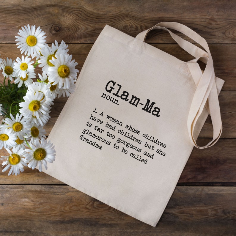 Glam-Ma Dictionary Definition Grandma Tote Bag - Grandma Gift 