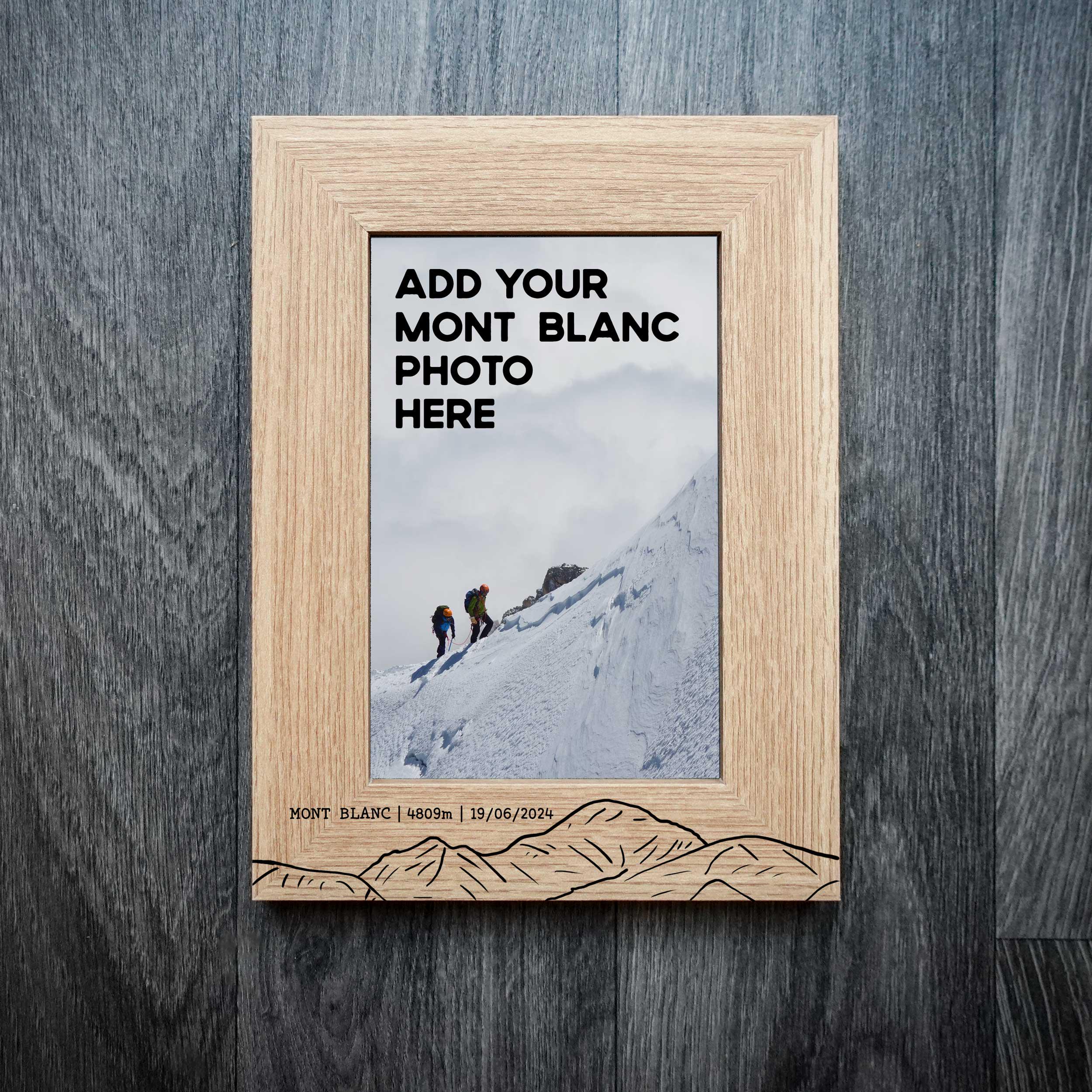 Personalised Mont Blanc Laser Engraved Frame | Mont Blanc Summit