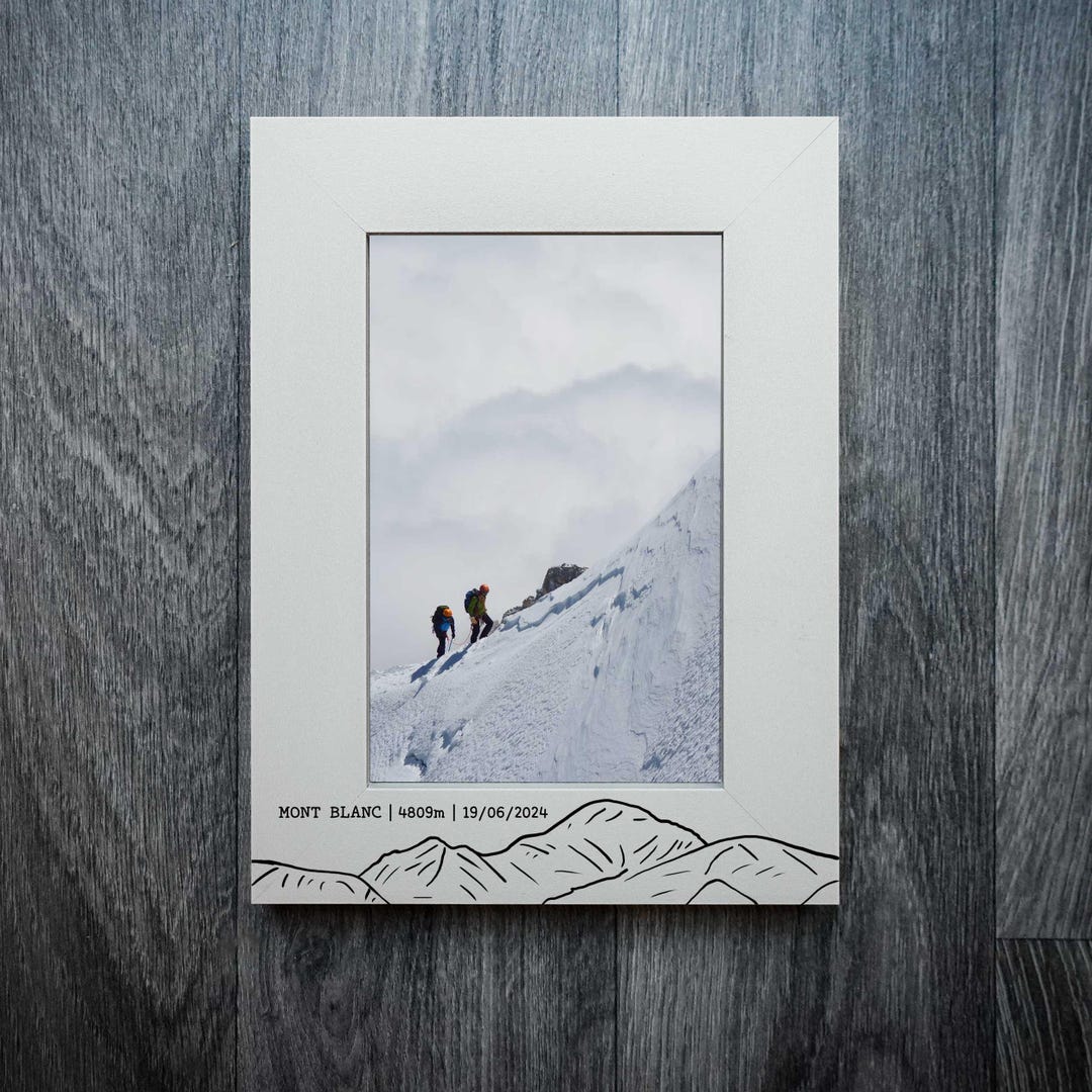 Personalised Mont Blanc Laser Engraved Frame | Mont Blanc Summit
