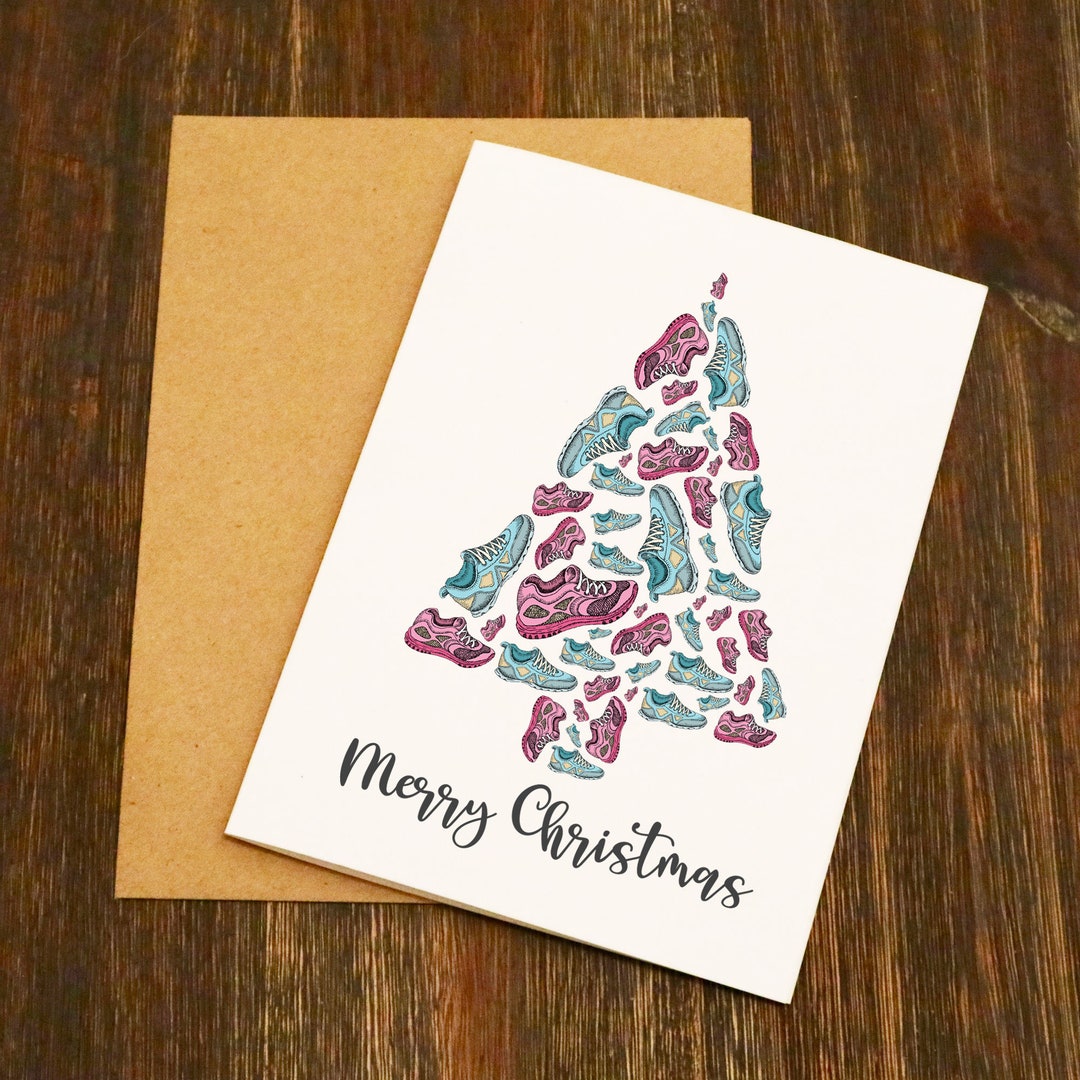Running Shoes Running Christmas Card Runner Run Running Etsy UK