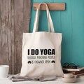 I Do Yoga Because Punching People Is Frowned Upon Tote Bag - Shopping Bag - Gifts For Yoga Lovers - Yoga Gift - Shopping Bag - Yoga
