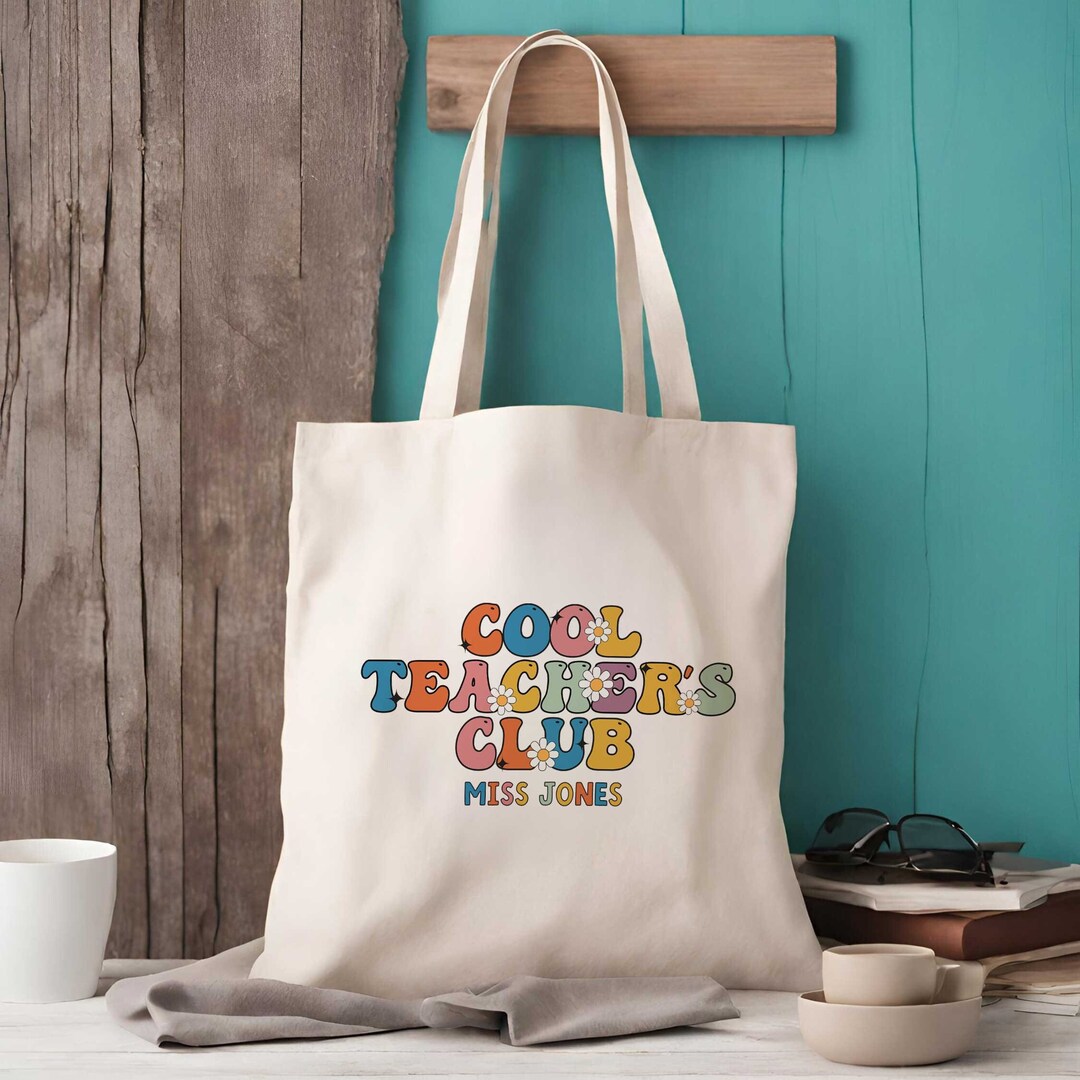 Personalised Teacher Tote Bag | Personalised End of Term Teacher Gift ...