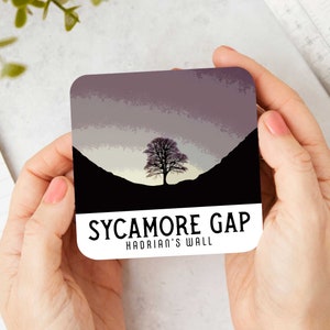 Sycamore Gap Tree Hadrians Wall Vintage Style Drinks Coaster