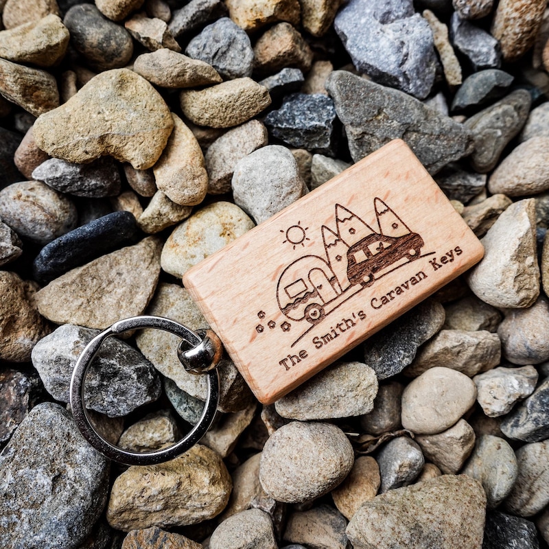 Custom Caravan Keyring - Etsy UK
