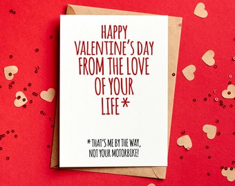 Motorbike Valentine&#39;s Card - The Love Of Your Life Funny Valentine&#39;s Card - Boyfriend - Husband - Motocross - MX Bike - Motor biker
