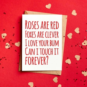 Rosen sind rot, Foxys Are Clever Valentinstagskarte - lustig - Freund - Freundin - Mann - Frau