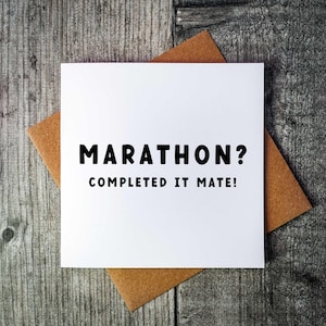 Mate Marathon-kaart voltooid | Gefeliciteerd | Kaarten voor hardlopers