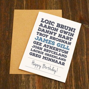 Carte d’anniversaire des vététistes masculins célèbres - Personnalisé - Poste gratuit