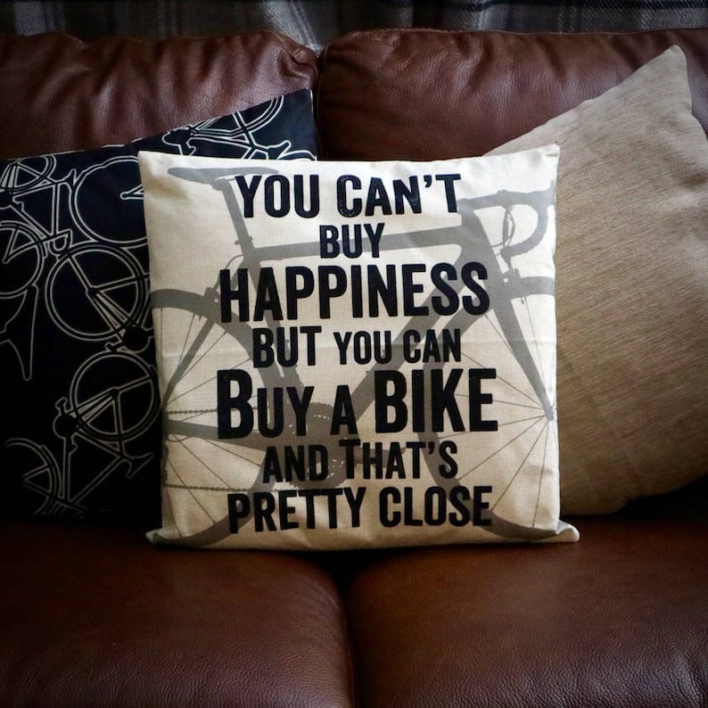 You Can't Buy Happiness But You Can Buy A Bike Cycling Cushion - Bike Cushion Cover - Road Bike image 1