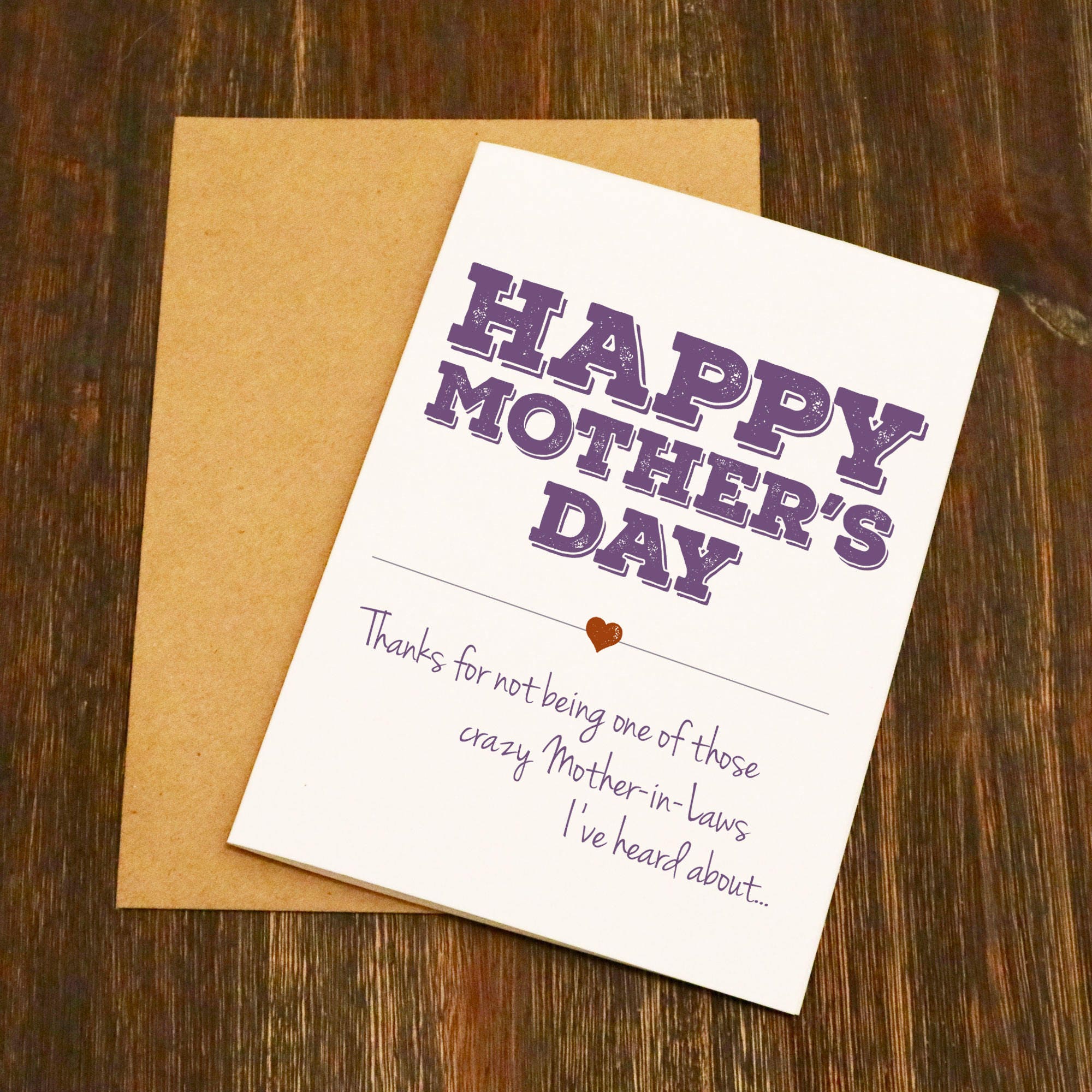 Happy Mother's Day Card Crazy Mother-in-law Funny - Etsy Denmark Happy Mother's Day Card Crazy Mother-in-law Funny - Etsy Denmark
