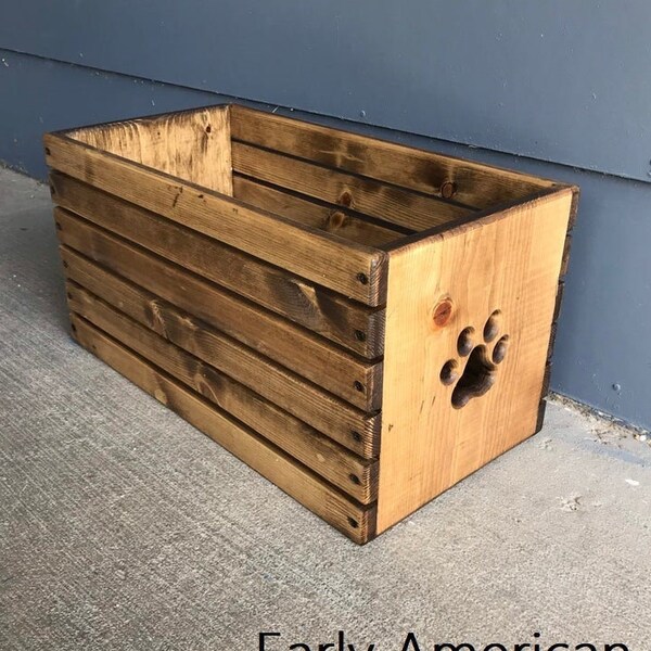 Wooden Dog Toy Box Etsy