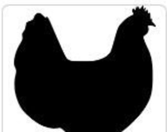 Steel Chicken Garden Stake 10" X 12" Chicken Garden Stake