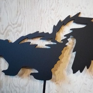 Steel Skunk Garden Stake: Handmade Yard Art Decor