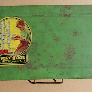 1938 Erector Set Original Metal Box Manual Motor