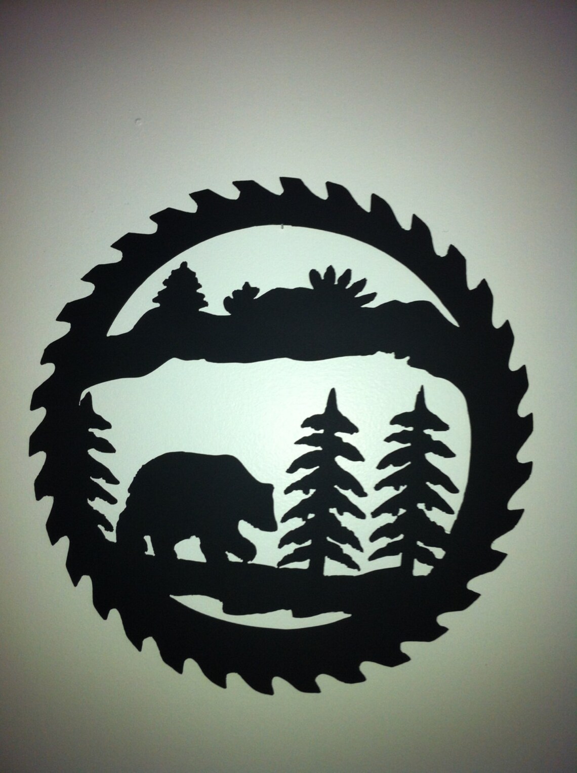 Metal Saw Blade Wall Art Bear Saw Blade Deer Saw Blade Metal Etsy