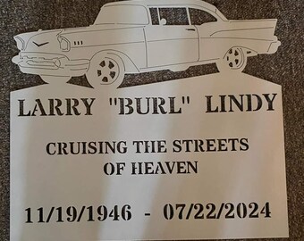 Memorial de acero personalizado para coche: placa conmemorativa personalizada