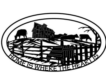 Home is Where The Heart Is Cows And Barn