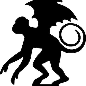 Handmade Flying Monkey Garden Stake: Wizard of Oz Decor (11 1/4&quot; W X 12&quot;H)