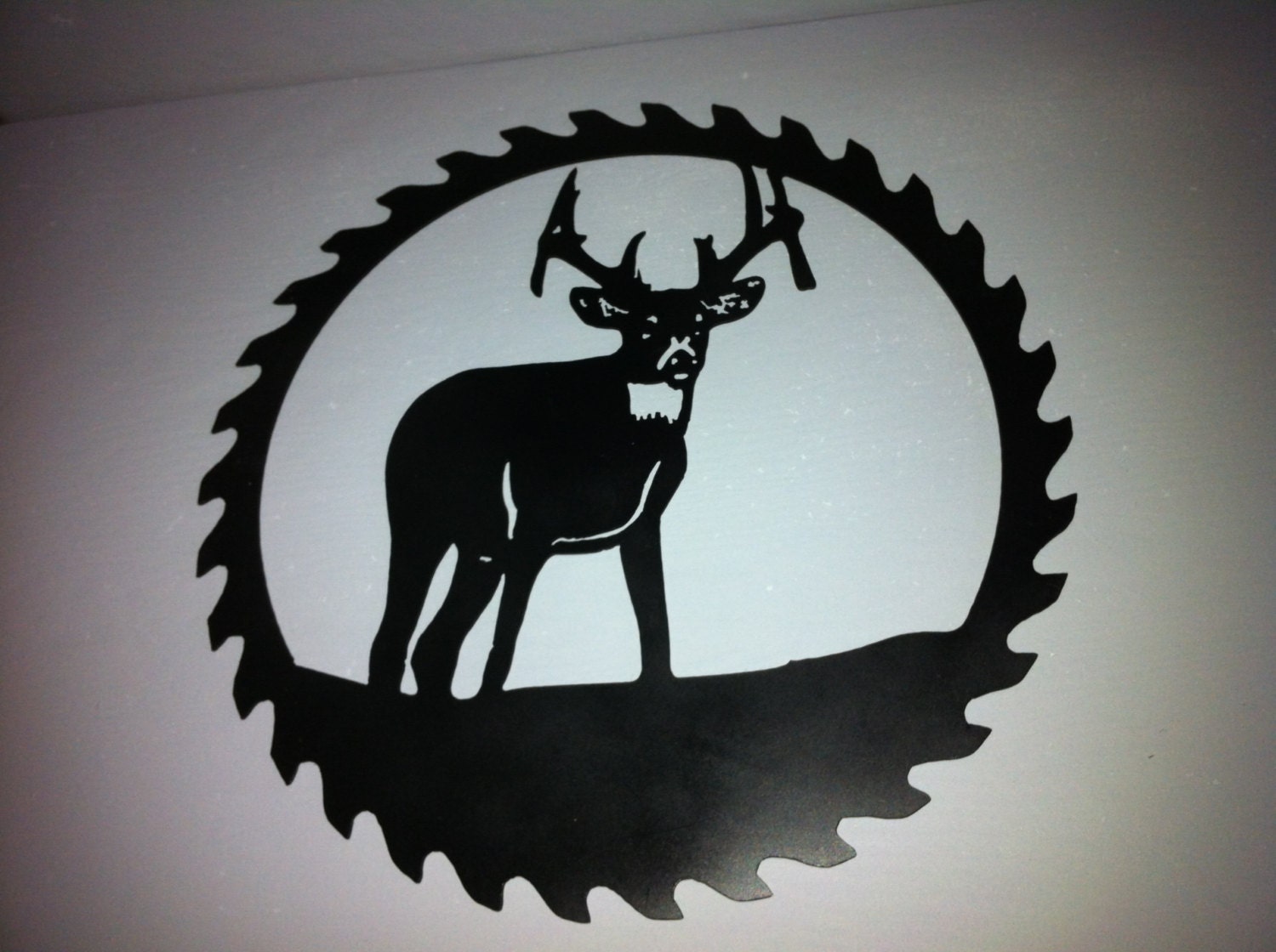 Metal Saw Blade Wall Art Bear Saw Blade Deer Saw Blade Metal Etsy
