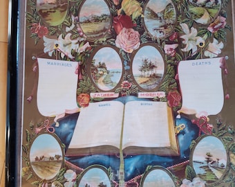 1904 Genealogía Familiar Árbol Genealógico 1906 Tapiz de Pared Genealogía Árbol Genealógico Registros de Matrimonio Nacimiento Muerte Década de 1900 Nacimiento Matrimonio Muerte