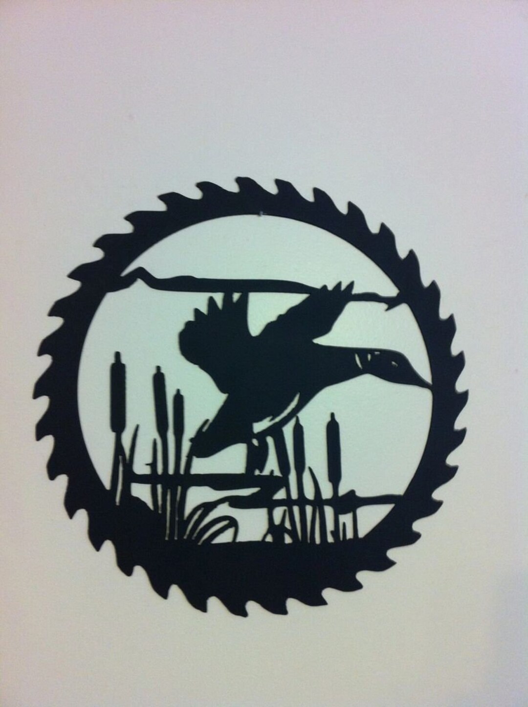 Flying Duck Scene Metal Saw Blade Wall Art Metal Saw Blade Etsy
