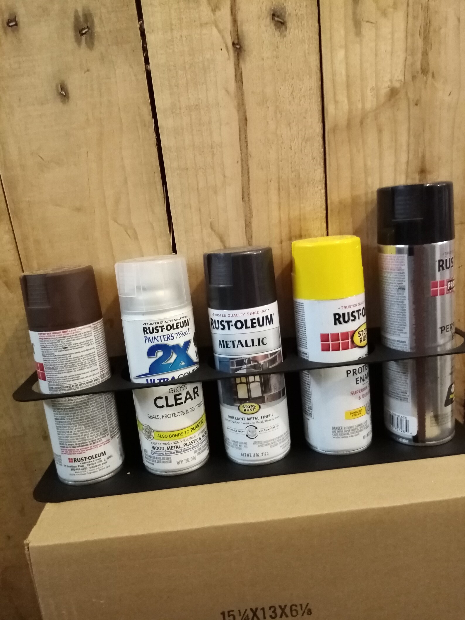 5 Slot Paint Can Organizer Holder Wall Mount 5 Can Paint Can Etsy