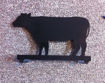 Handmade Metal Cow Mailbox Topper: 16 Gauge Steel Sign