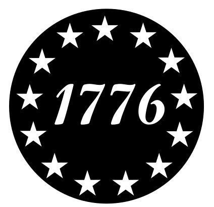 1776 Steel Round Sign With Stars 15