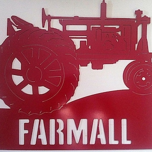 Farmall Steel Tractor Sign