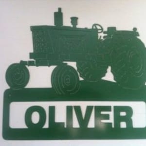 Oliver Tractor SVG DXF: Key Holder Digital Download