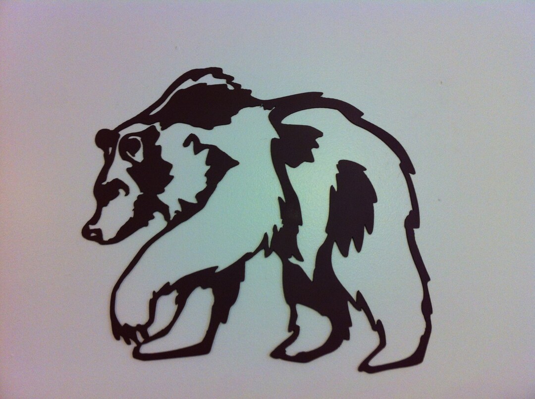 Large Grizzly Bear Metal Wall Art Metal Grizzly Wall Decor Etsy