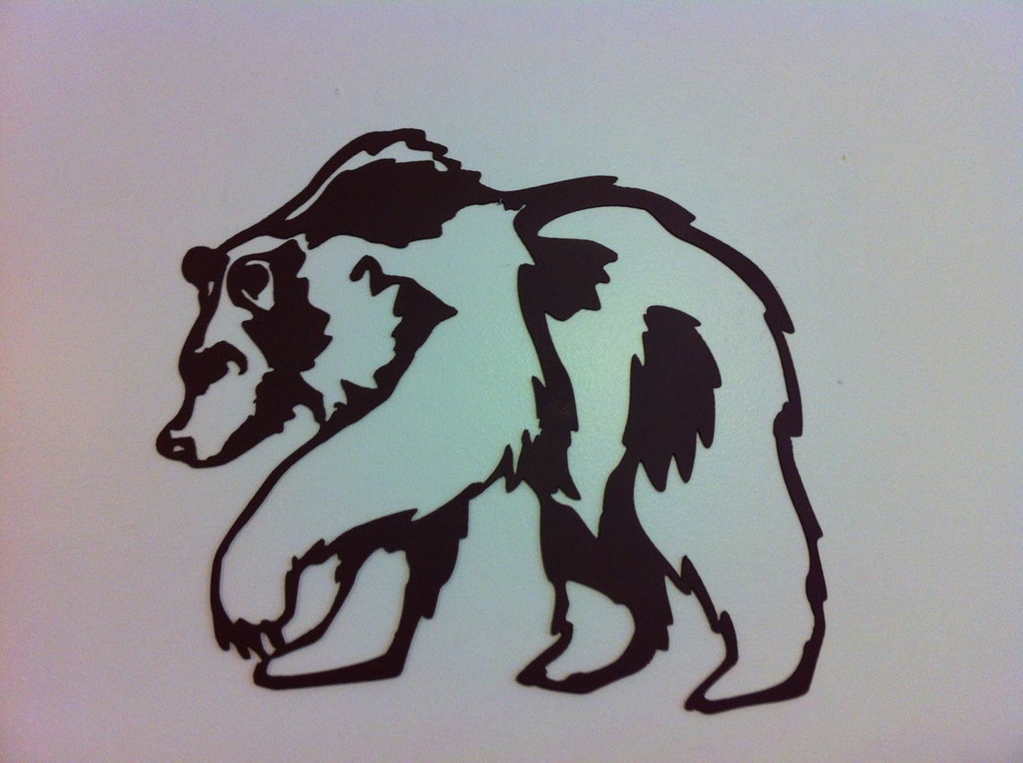 Large Grizzly Bear Metal Wall Art Metal Grizzly Wall Decor Etsy