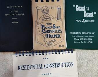 Lote de libros antiguos de la Guía del Ayudante del Carpintero